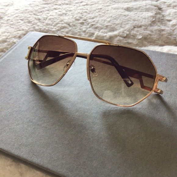 NYS Collection Mens Aviator Double Bridge Gold Metal Studded Frame Sunglasses - Picture 3 of 16